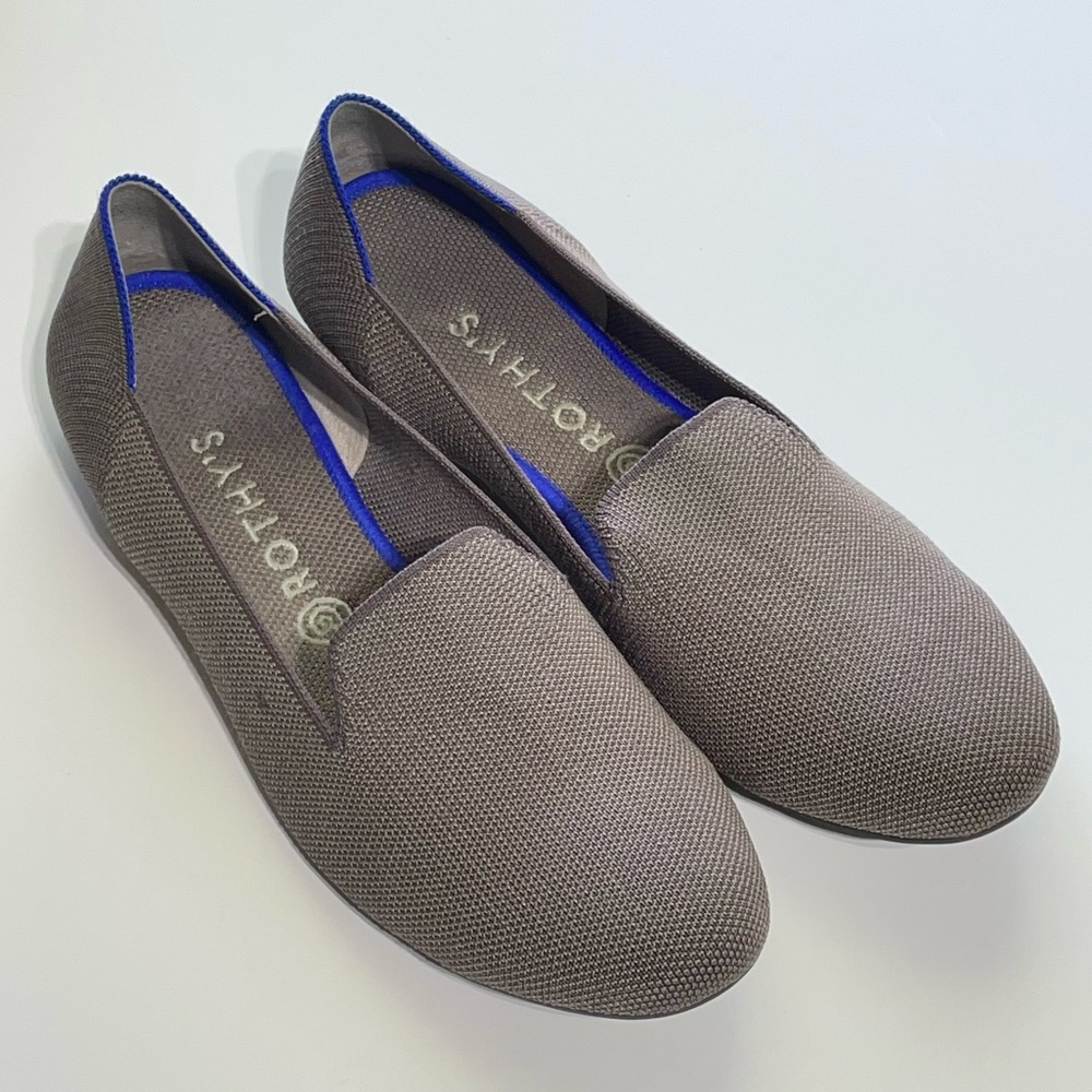 Rothy’s Round Toe Knit Gray Flats